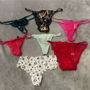 New! Victoria’s Secret 7 panty bundle sexy mesh thong crotchless 10400